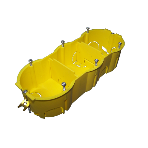Flush mounting box for 45x135 mounting frame, yellow